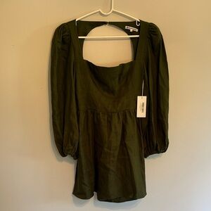 Reformation Olive Green Dress